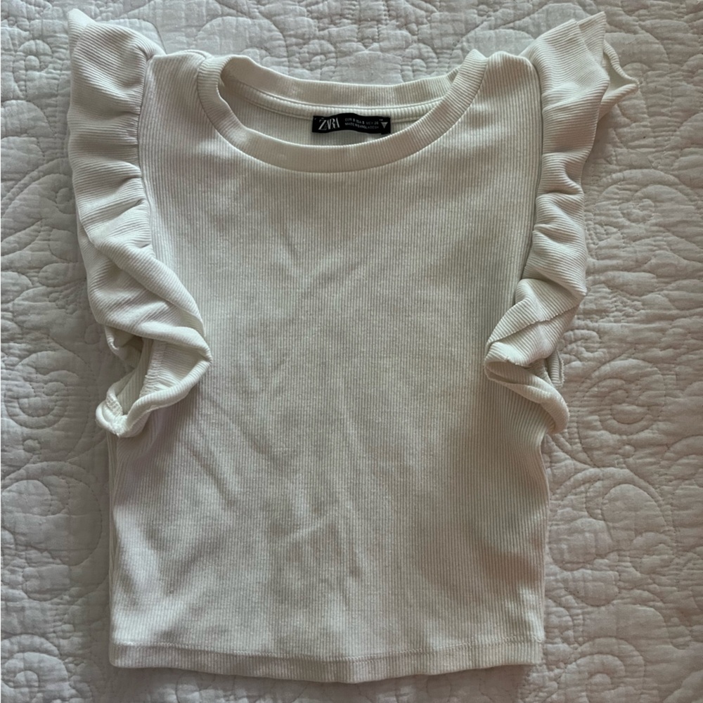 White Ruffle Cami